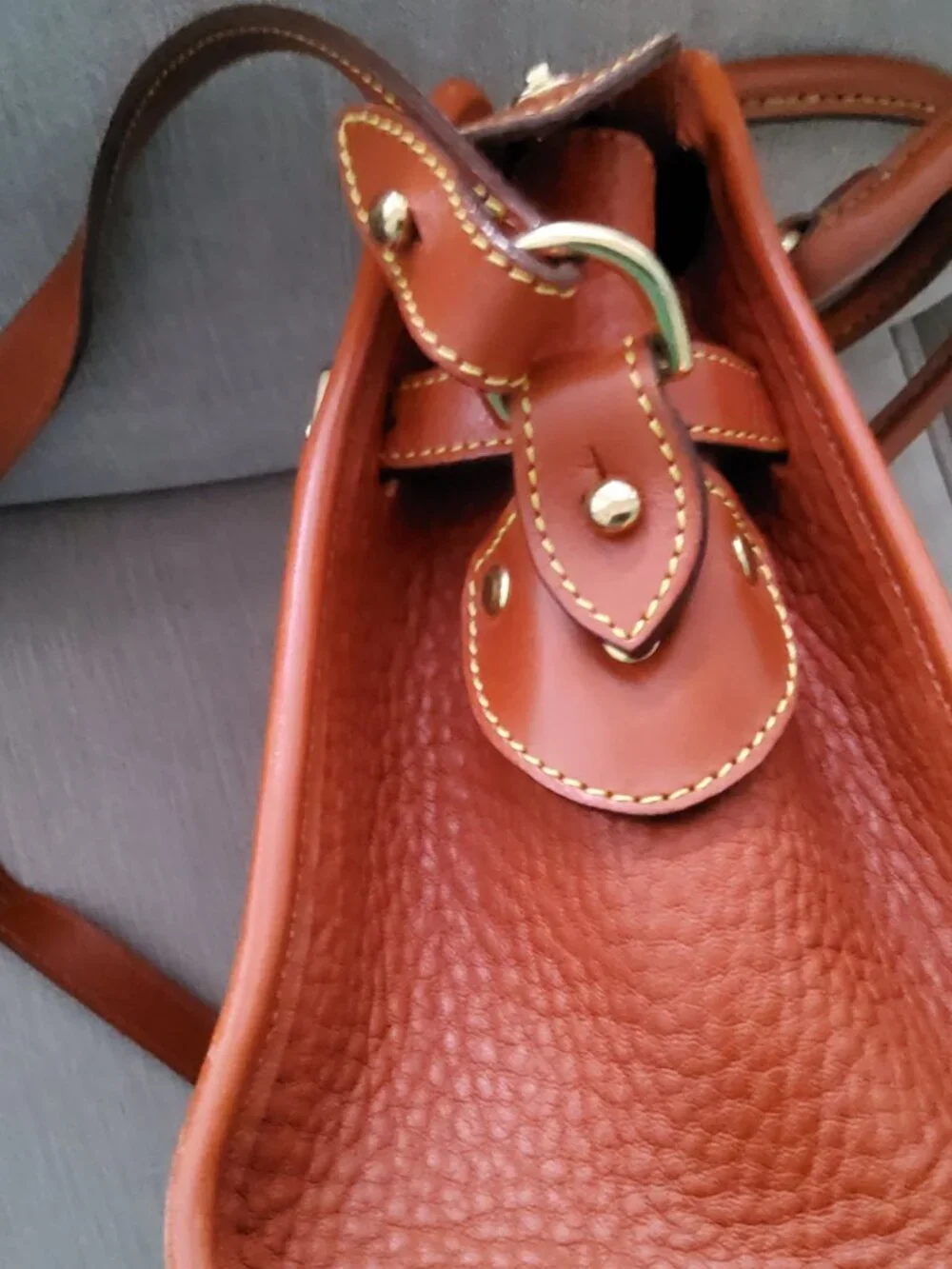Original Dooney & Bourke Like New with Tags Buckle Satchel R212 in British Tan
